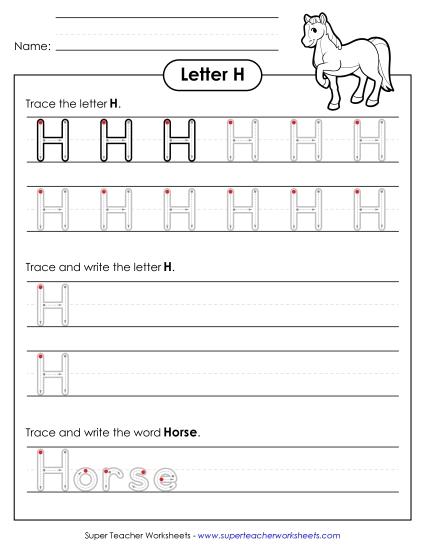 Letter H - Uppercase H (Outlined Letters)