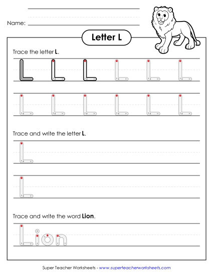 Letter L - Uppercase L (Outlined Letters)