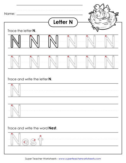 Letter N - Uppercase N (Outlined Letters) Letter N - Uppercase N (Outlined Letters)