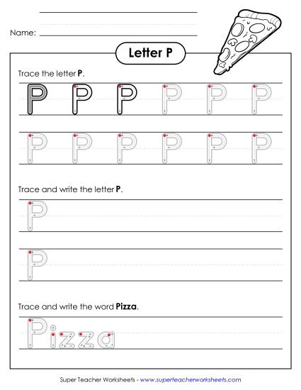 Letter P - Uppercase P (Outlined Letters)