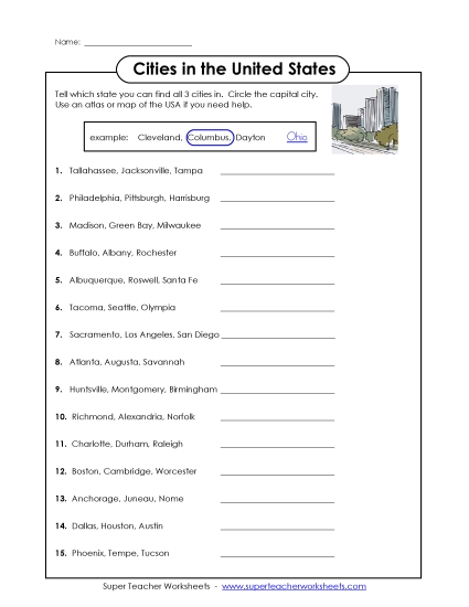 States & Capitals - U.S. Cities & Capitals States & Capitals - U.S. Cities & Capitals