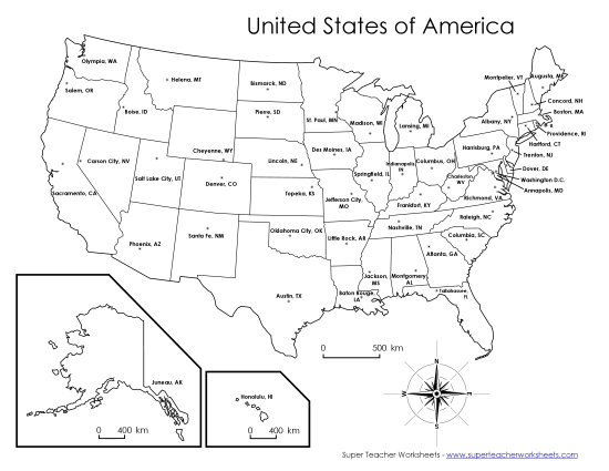 U.S.A. Maps - USA Capitals Map U.S.A. Maps - USA Capitals Map