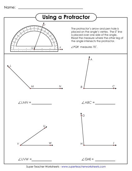 Measuring Angles Worksheets - Using a Protractor 3 Measuring Angles Worksheets - Using a Protractor 3