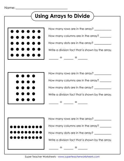 Division with Arrays - Using Arrays to Practice Division