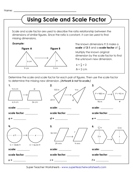 Scale and Scale Factor - Using Scale and Scale Factor