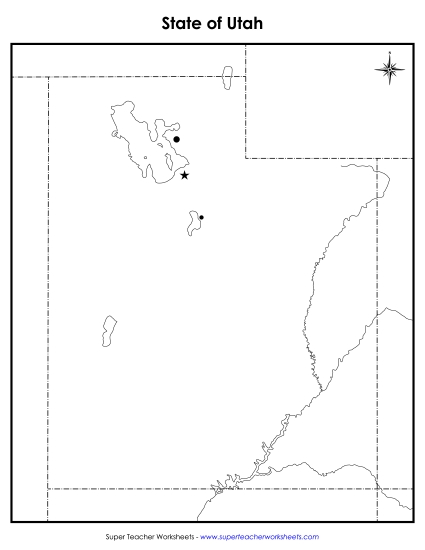 Maps - Utah Map (Blank Cities) Maps - Utah Map (Blank Cities)