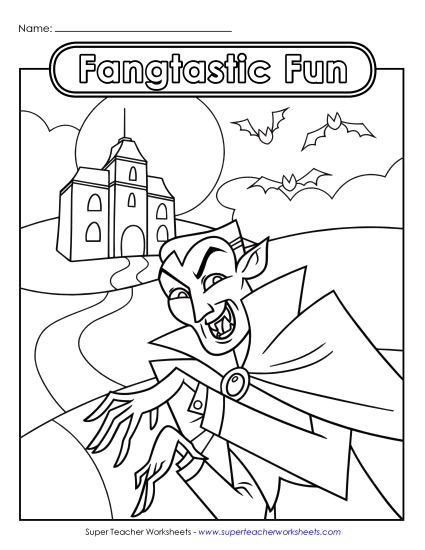 Advanced Pictures (For Older Children) - Vampire: Fangtastic Fun