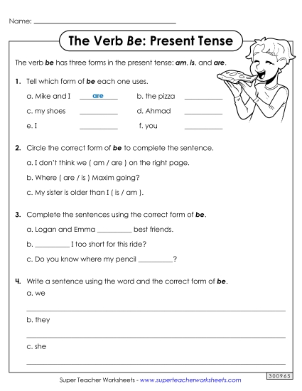 Present Tense - Variety Worksheet (Present Tense) Present Tense - Variety Worksheet (Present Tense)