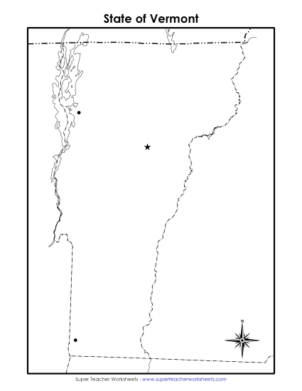 Maps - Vermont Map (Blank Cities) Maps - Vermont Map (Blank Cities)