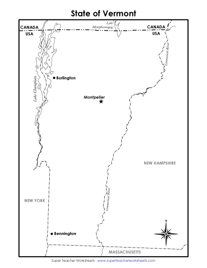 Maps - Vermont Map (Labeled) Maps - Vermont Map (Labeled)