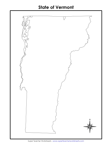 Maps - Vermont Map (No Bordering States) Maps - Vermont Map (No Bordering States)