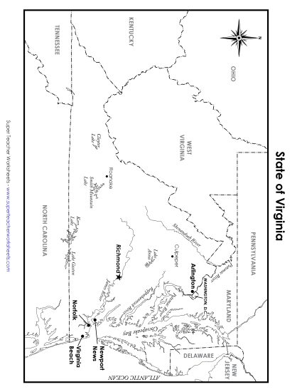Maps - Virginia Map (Labeled) Maps - Virginia Map (Labeled)