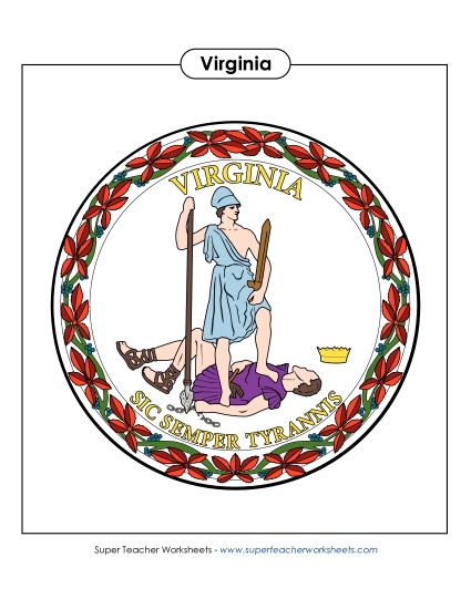 Flags & Seals - Virginia State Seal (Full-Color Version)