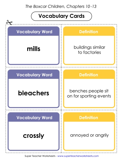 Chapters 10-12 - Vocab. Cards for Chapters 10-13 Chapters 10-12 - Vocab. Cards for Chapters 10-13