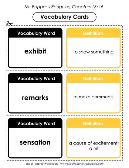 Chapters 13 - 16 - Vocab. Cards for Chapters 13-16 Chapters 13 - 16 - Vocab. Cards for Chapters 13-16
