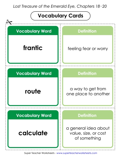 Chapters 18-20 - Vocab. Cards for Chapters 18-20