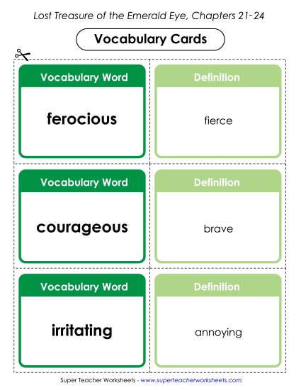 Chapters 21-24 - Vocab. Cards for Chapters 21-24