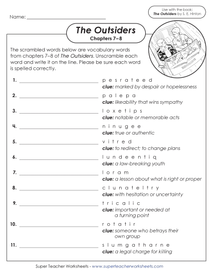 Chapters 7–8 - Vocabulary Activity (Chapters 7–8) (Printable PDF Worksheet)