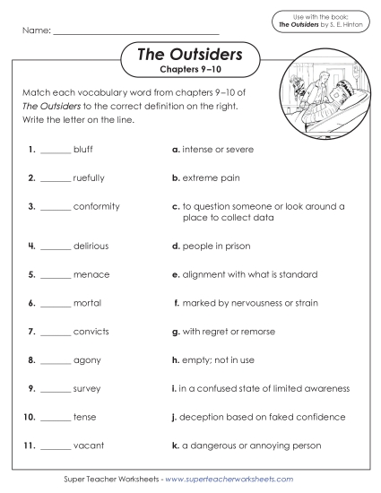 Chapters 9–10 - Vocabulary Activity (Chapters 9–10) (Printable PDF Worksheet)