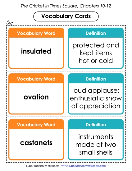 Chapters 10 - 12 - Vocabulary Cards: Chapters 10 - 12 Chapters 10 - 12 - Vocabulary Cards: Chapters 10 - 12