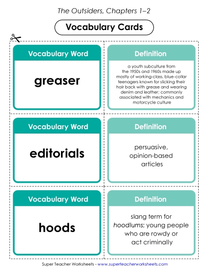 Chapters 1–2 - Vocabulary Cards (Chapters 1–2) (Printable PDF Worksheet)