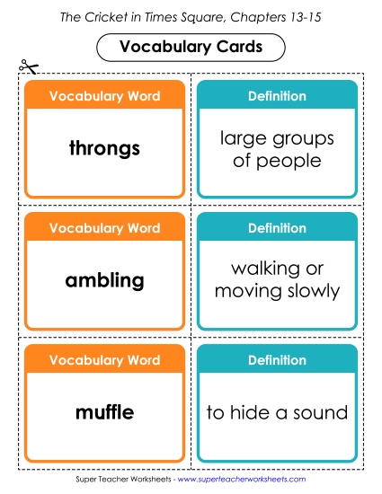 Chapters 13 - 15 - Vocabulary Cards: Chapters 13 - 15 Chapters 13 - 15 - Vocabulary Cards: Chapters 13 - 15