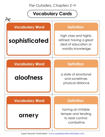 Chapters 3–4 - Vocabulary Cards (Chapters 3–4) (Printable PDF Worksheet)