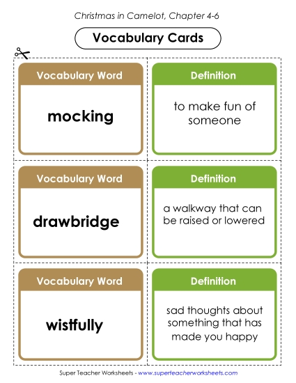 Chapters 4-6 - Vocabulary Cards: Chapters 4-6 Chapters 4-6 - Vocabulary Cards: Chapters 4-6