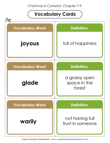 Chapters 7-9 - Vocabulary Cards: Chapters 7-9 Chapters 7-9 - Vocabulary Cards: Chapters 7-9