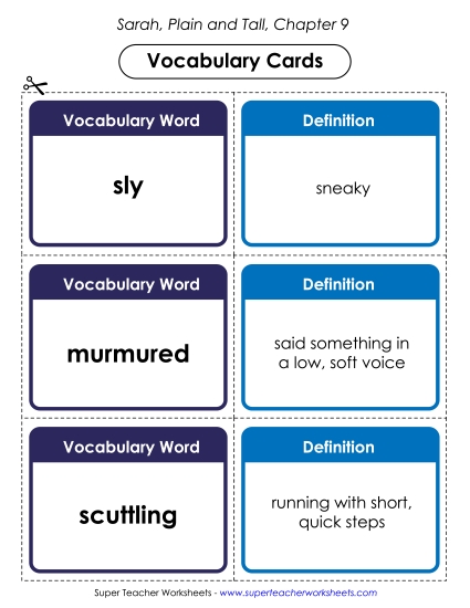 Chapter 9 - Vocabulary Cards for Chapter 9