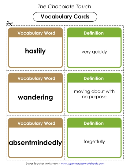 Chapters 1-2 - Vocabulary Cards for Chapters 1 & 2