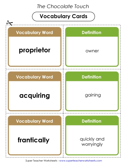 Chapters 11-12 - Vocabulary Cards for Chapters 11 & 12