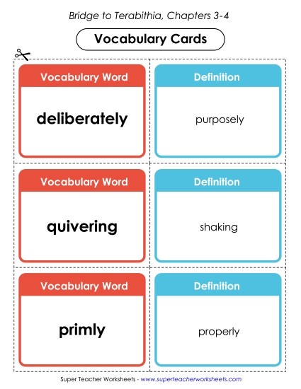 Chapters 3-4 - Vocabulary Cards for Chapters 3-4 Chapters 3-4 - Vocabulary Cards for Chapters 3-4