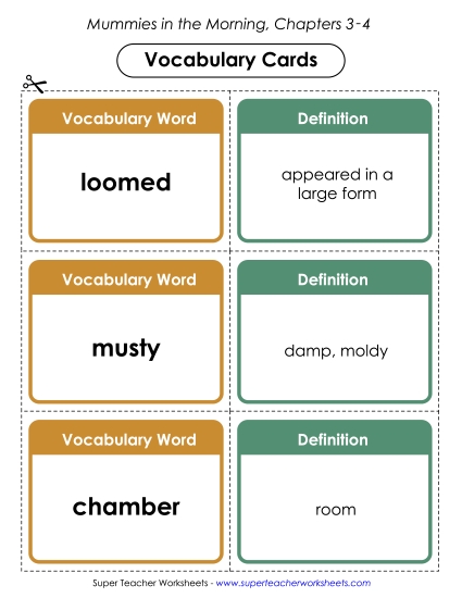 Chapters 3-4 - Vocabulary Cards for Chapters 3-4 Chapters 3-4 - Vocabulary Cards for Chapters 3-4