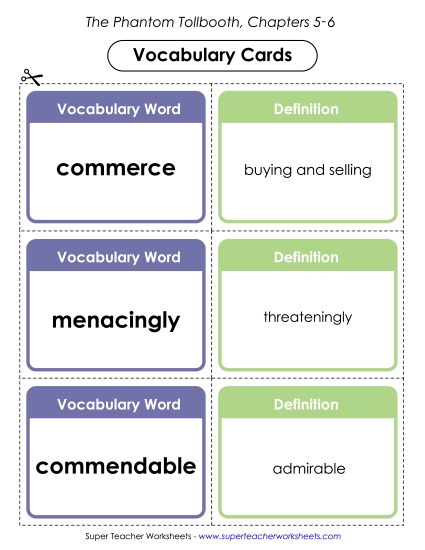 Chapters 5 & 6 - Vocabulary Cards for Chapters 5-6 Chapters 5 & 6 - Vocabulary Cards for Chapters 5-6
