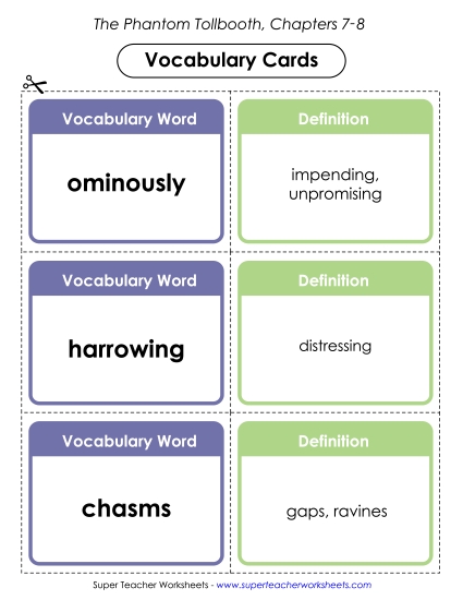 Chapters 7 - 8 - Vocabulary Cards for Chapters 7-8 Chapters 7 - 8 - Vocabulary Cards for Chapters 7-8