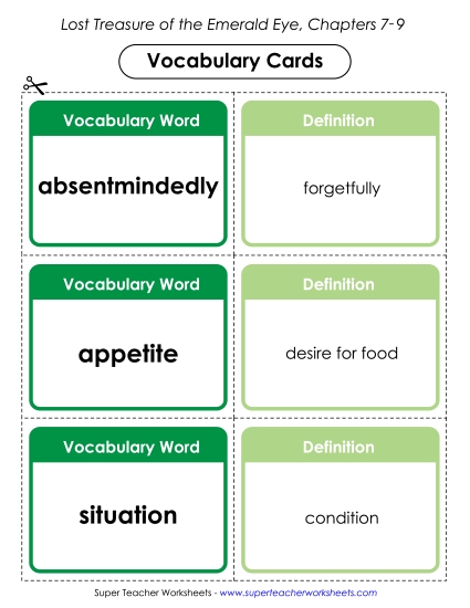 Chapters 7 - 9 - Vocabulary Cards for Chapters 7-9 Chapters 7 - 9 - Vocabulary Cards for Chapters 7-9