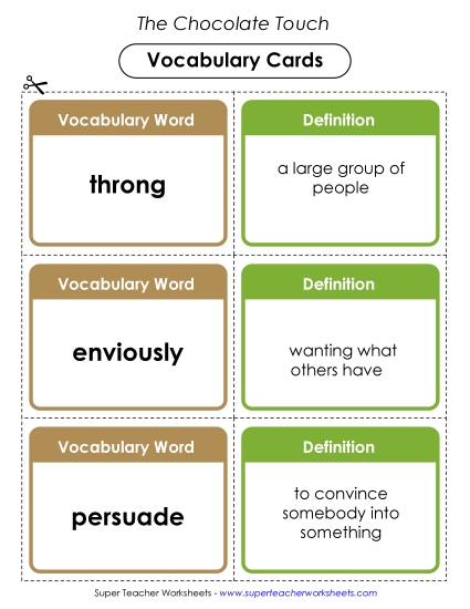 Chapters 7-8 - Vocabulary Cards for Chapters 7 & 8