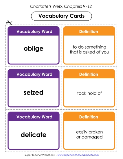 Chapters 9 - 12 - Vocabulary Cards for Chapters 9-12 Chapters 9 - 12 - Vocabulary Cards for Chapters 9-12
