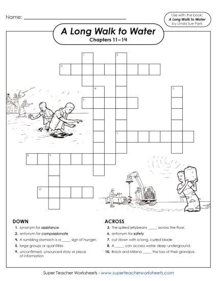 Chapters 11–14 - Vocabulary Crossword Puzzle (Chapters 11–14) (Printable PDF Worksheet)