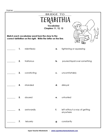 Chapters 11, 12, & 13 - Vocabulary for Chapters 11-13