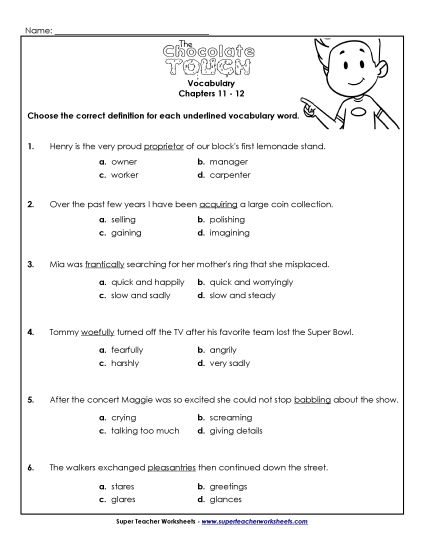 Chapters 11-12 - Vocabulary for Chapters 11 & 12