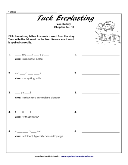 Chapters 16 through 18 - Vocabulary for Chapters 16-18 Chapters 16 through 18 - Vocabulary for Chapters 16-18