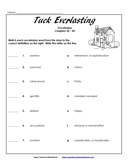 Chapters 22 through 24 - Vocabulary for Chapters 22-24