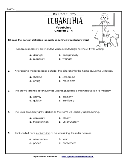 Chapters 3-4 - Vocabulary for Chapters 3 and 4
