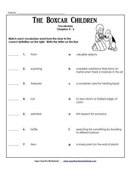 Chapters 4-6 - Vocabulary for Chapters 4-6