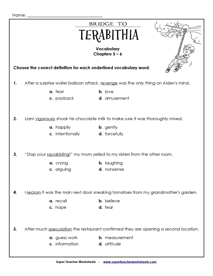 Chapters 5-6 - Vocabulary for Chapters 5 and 6