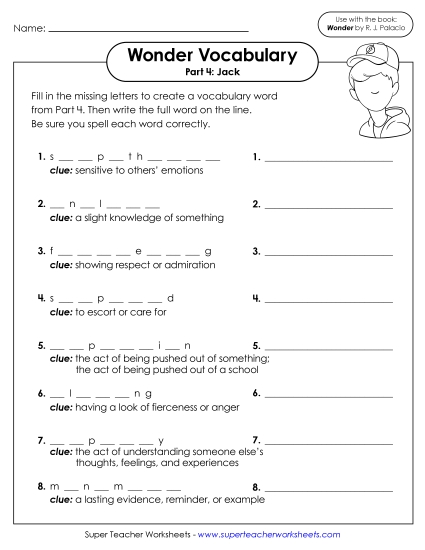 Part 4 - Jack  - Vocabulary for Part 4