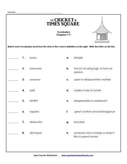 Chapters 7 - 9 - Vocabulary Match: Chapters 7 - 9 Chapters 7 - 9 - Vocabulary Match: Chapters 7 - 9