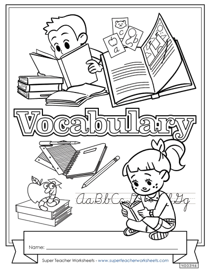 Folder & Binder Covers - Vocabulary Folder & Binder Covers - Vocabulary